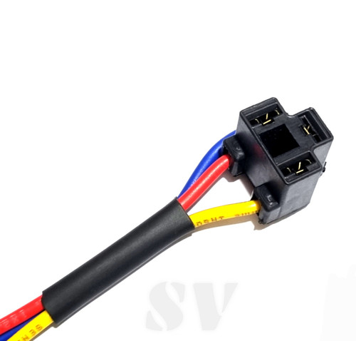 سوکت چراغ جلو پرچمی سه فیش h4 پراید و پژو سیم ۲.۵ ضخیم لحیمی